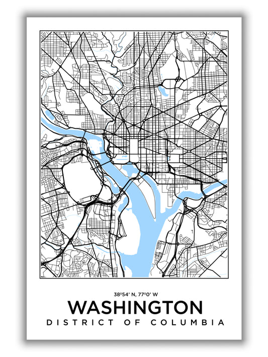 Map of Washington District of Columbia