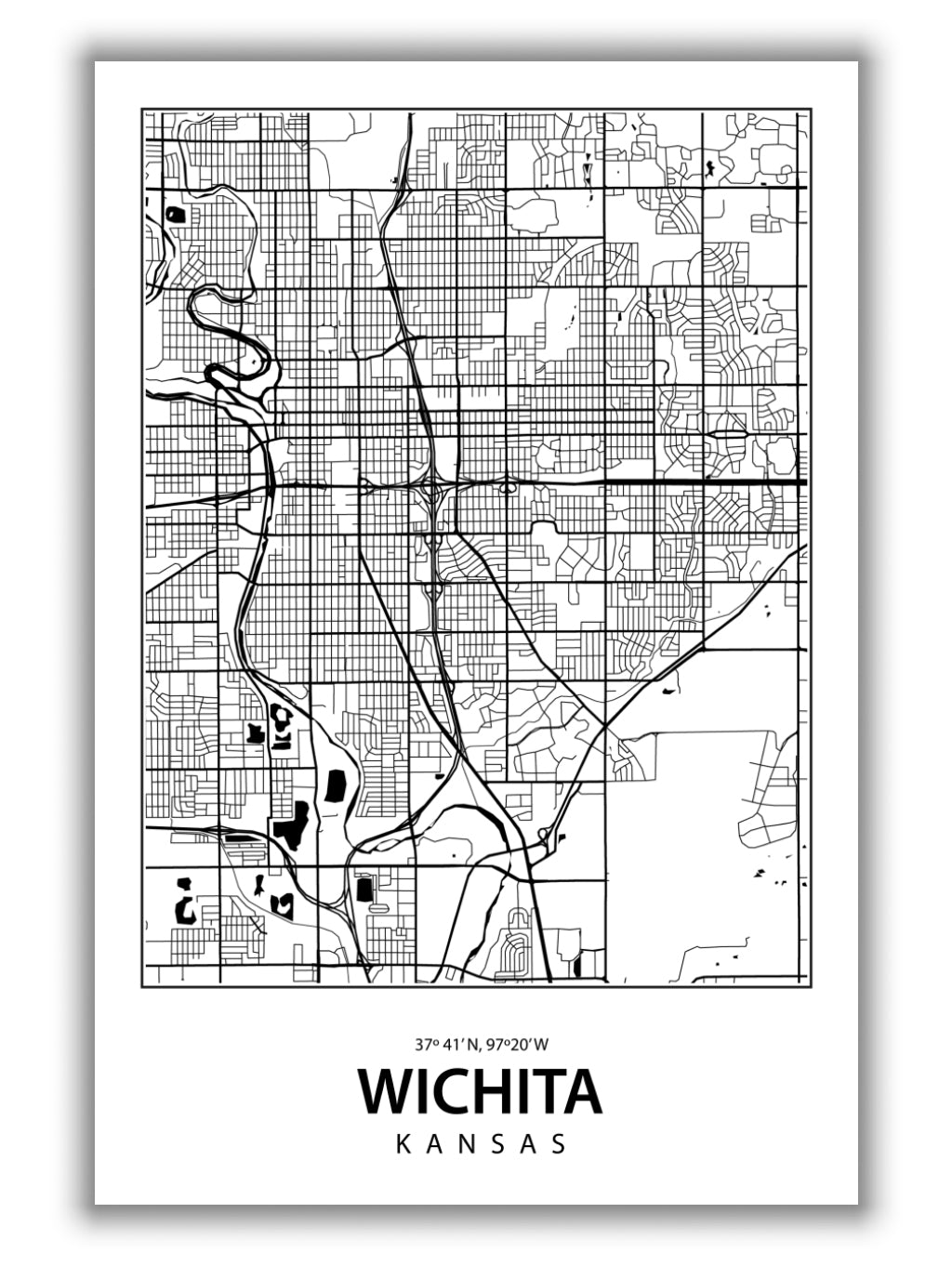Map of Wichita Kansas