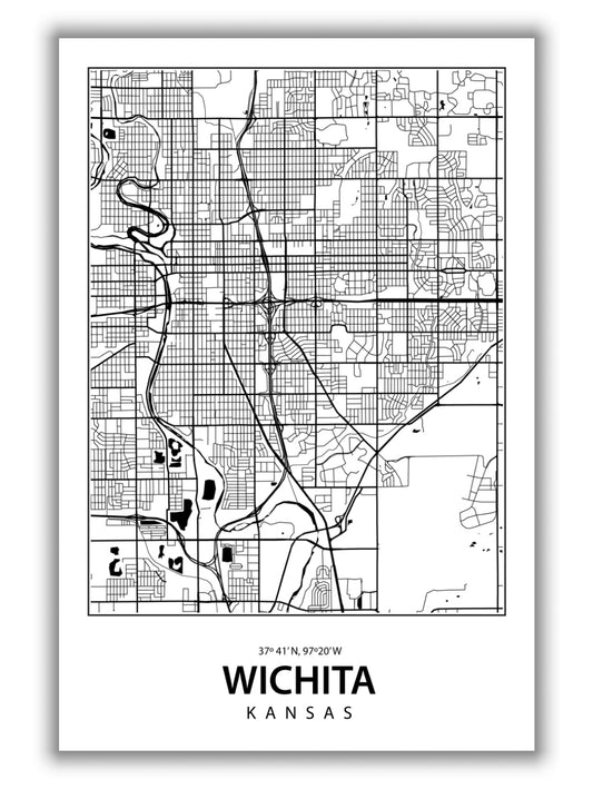 Map of Wichita Kansas