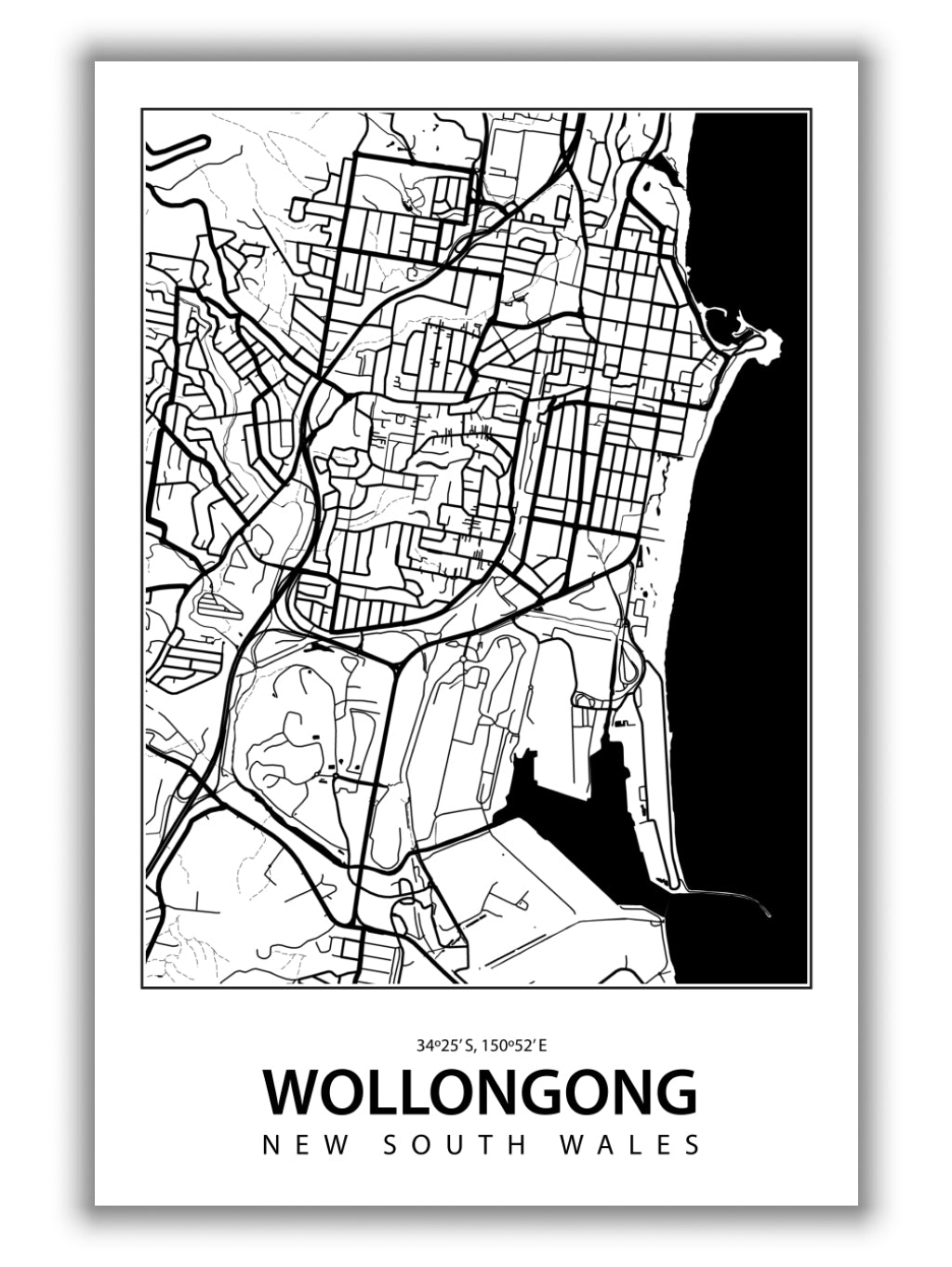 Map of Wollongong