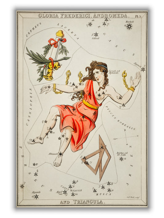 Astronomical chart illustration of Gloria Frederici, Andromeda