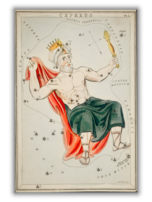 Astronomical chart illustration of the Cepheus