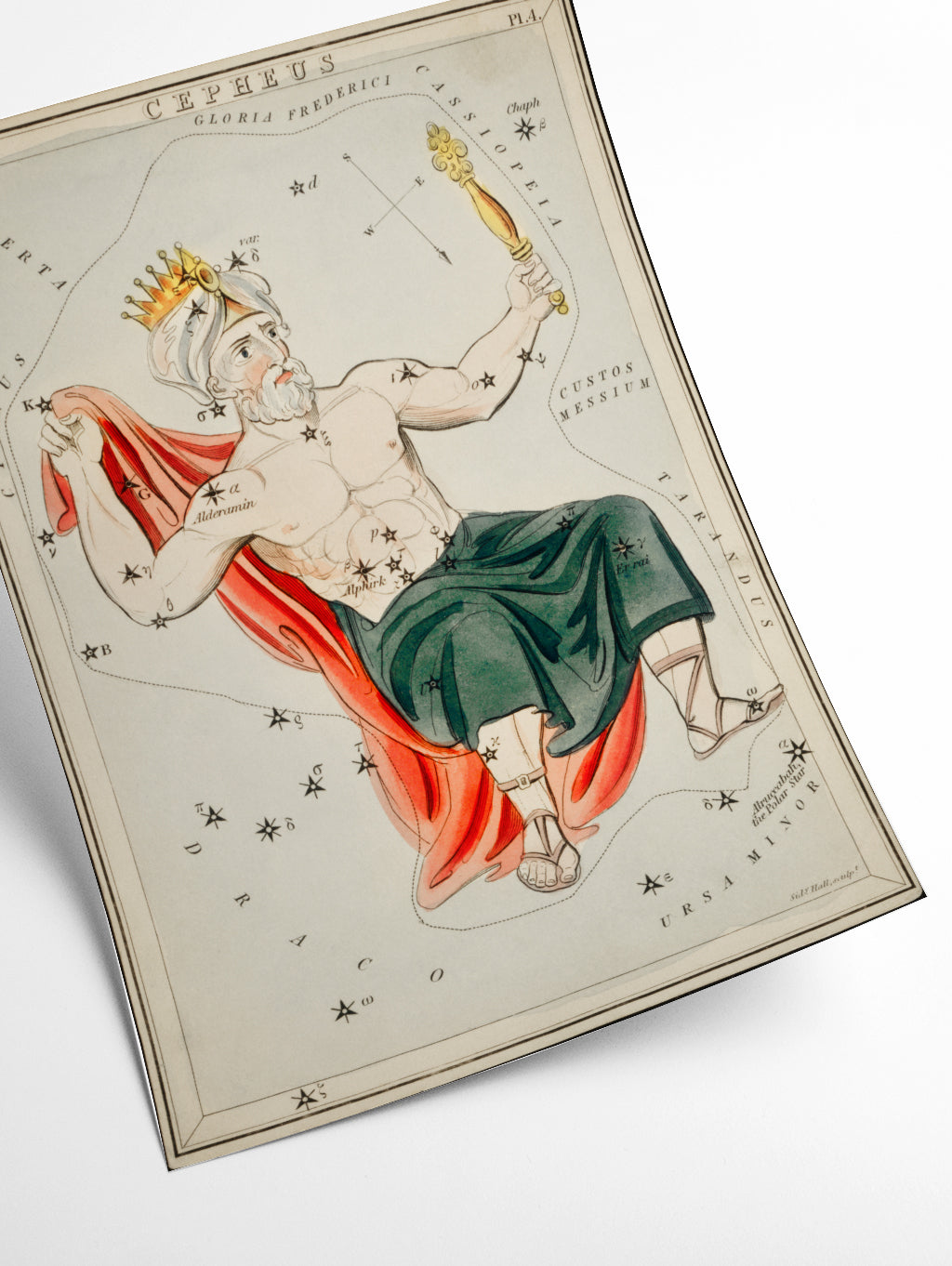 Astronomical chart illustration of the Cepheus
