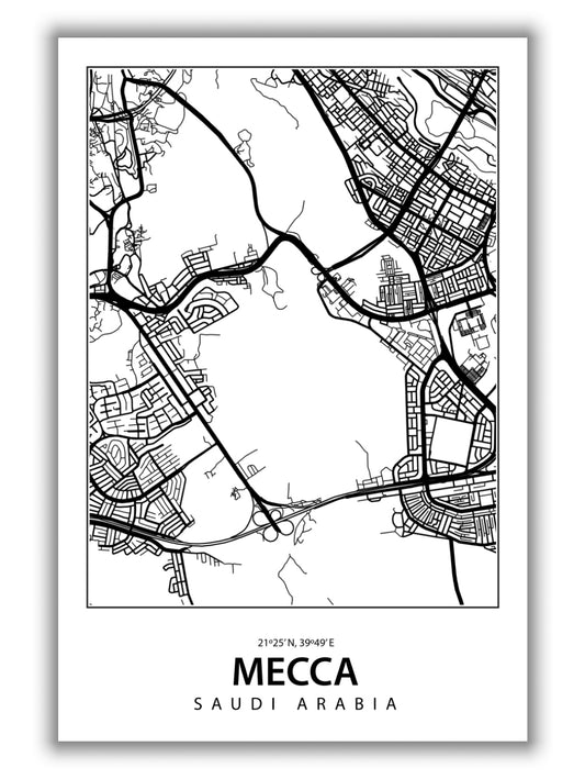 Map of Mecca Saudi Arabia
