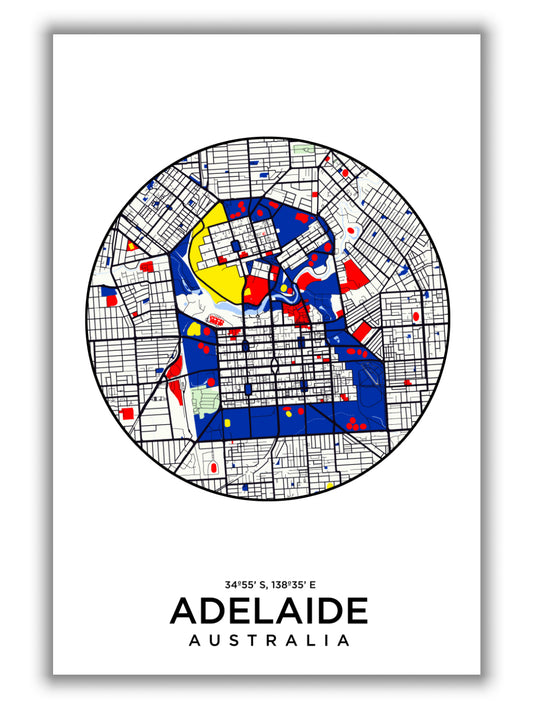 Map of Adelaide Australia