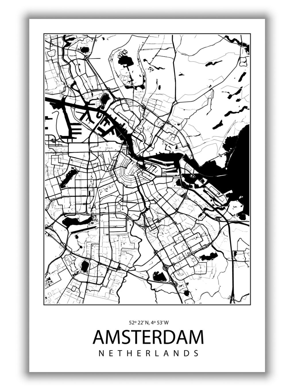 Map of Amsterdam Netherlands