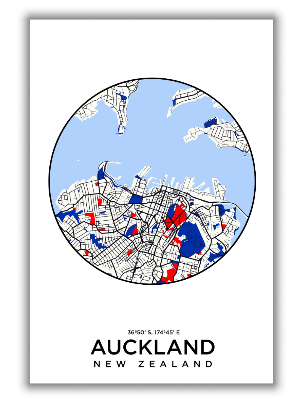 Map of Auckland New Zealand