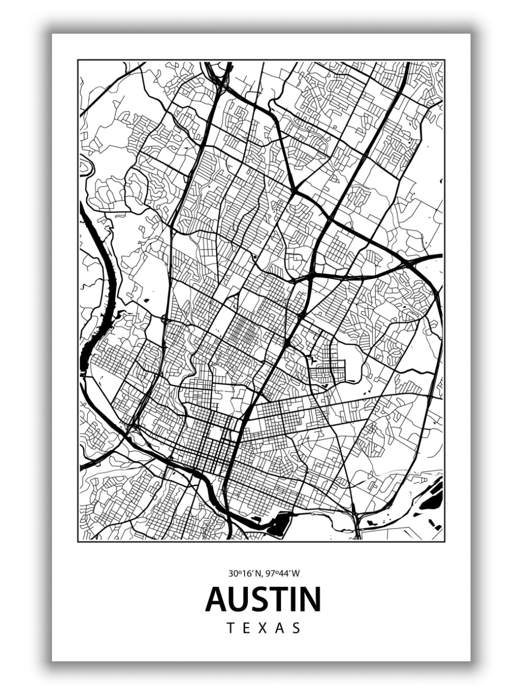 Map of Austin Texas