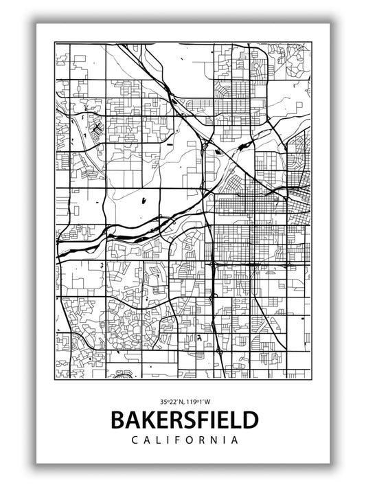 Map of Bakersfield