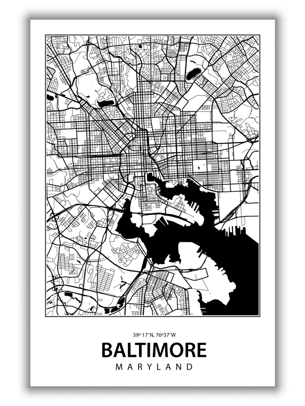Map of Baltimore Maryland