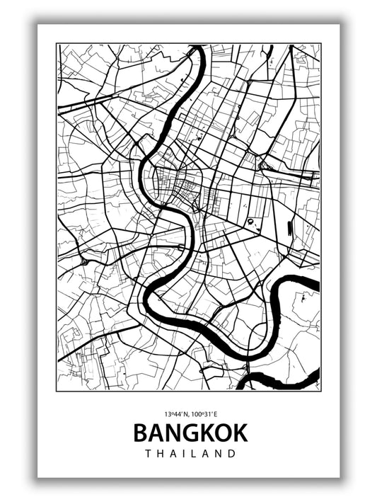 Map of Bangkok Thailand