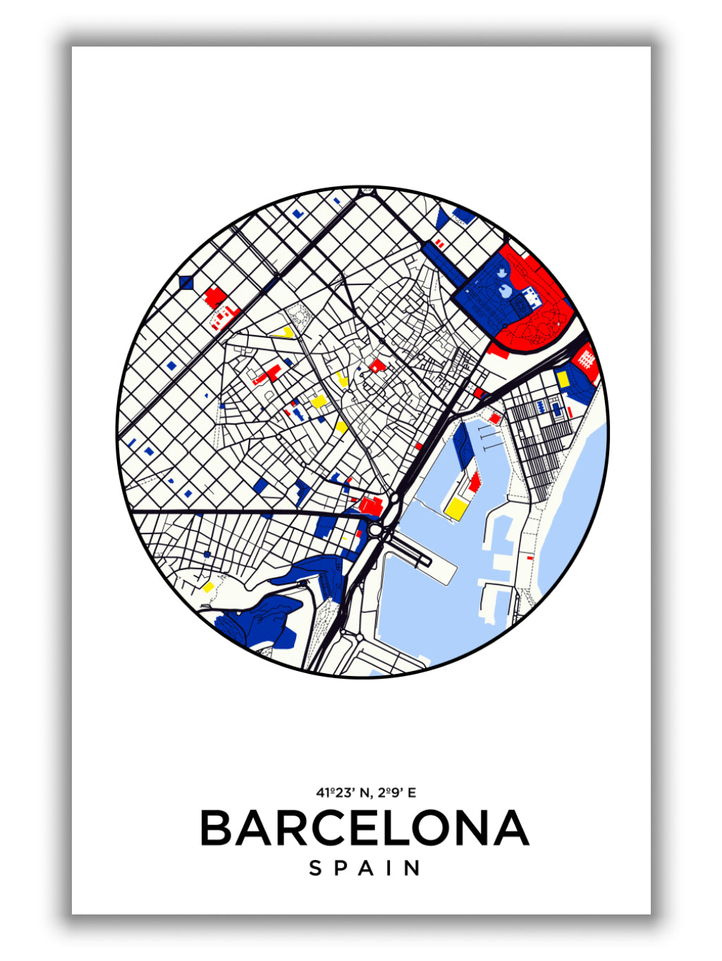 Map of Barcelona Spain