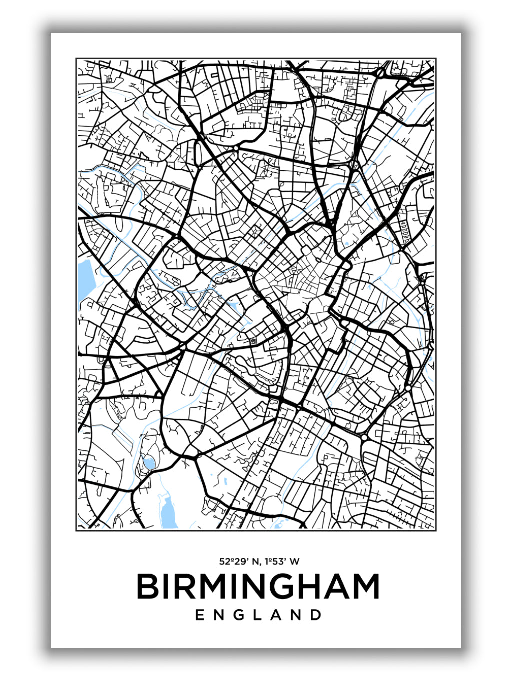 Map of Birmingham England