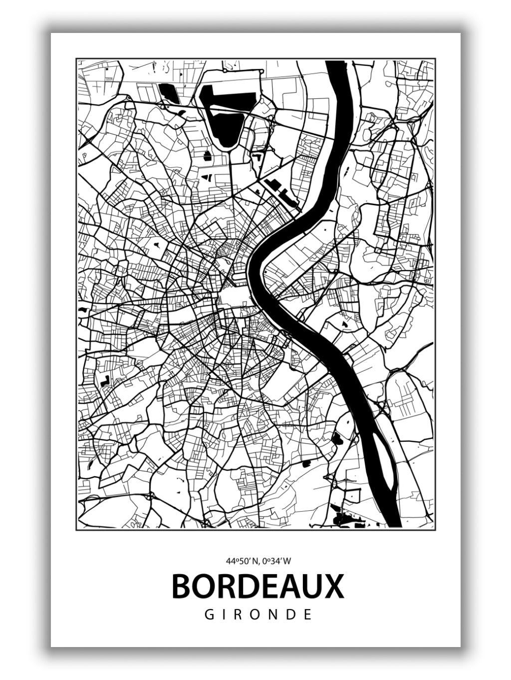 Map of Bordeaux
