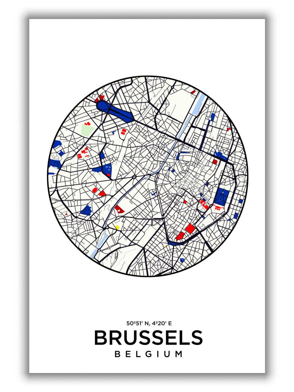 Map of Brussels