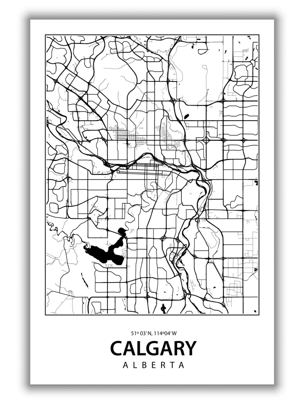 Map of Calgary Alberta