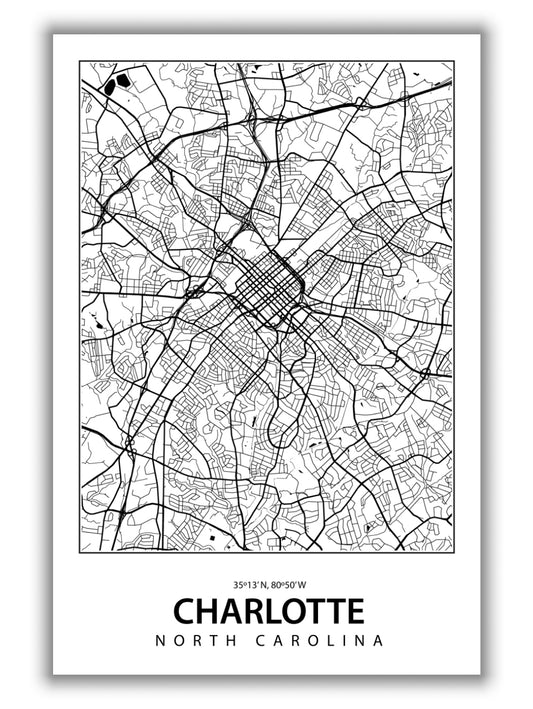 Map of Charlotte North Carolina