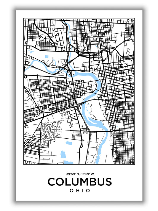 Map of Colombus Ohio