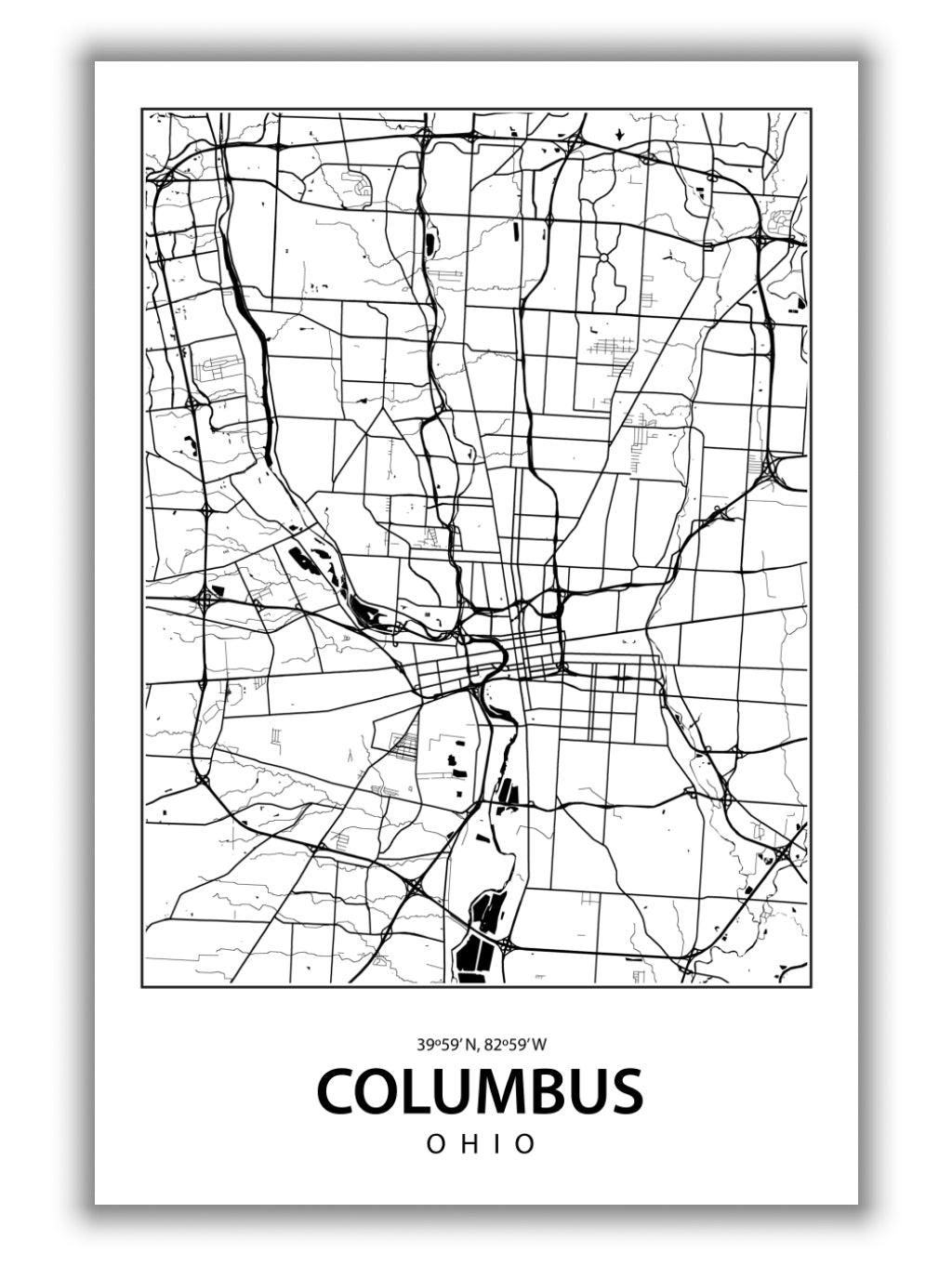 Map of Colombus