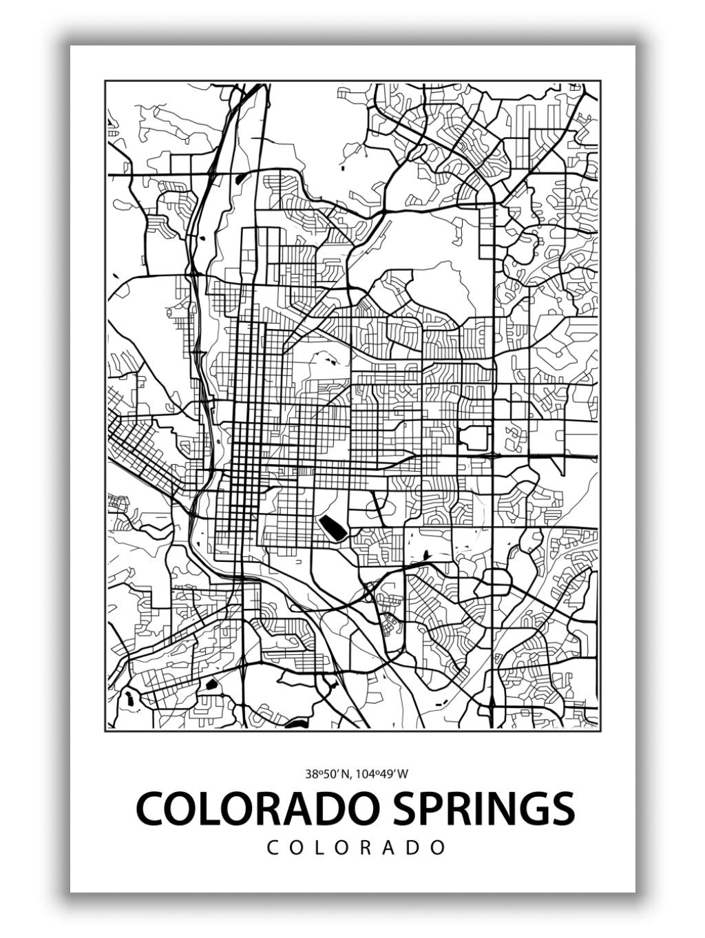 Map of Colorado Springs