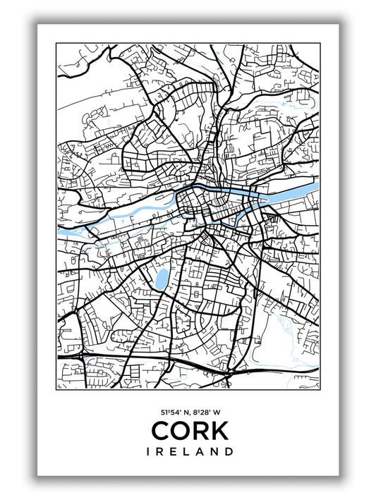 Map of Cork Ireland