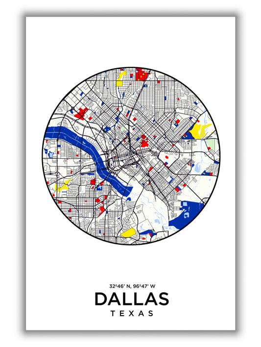 Map of Dallas Texas 1