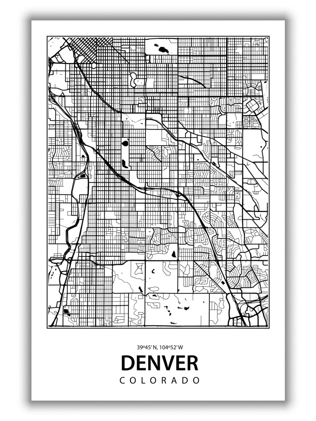 Map of Denver Colorado