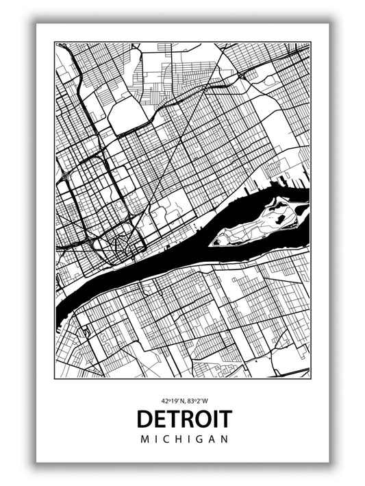 Map of Detroit