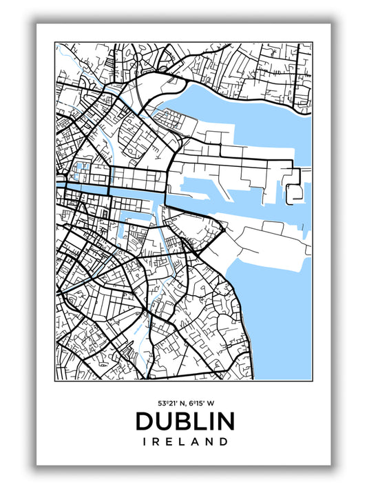 Map of Dublin Ireland
