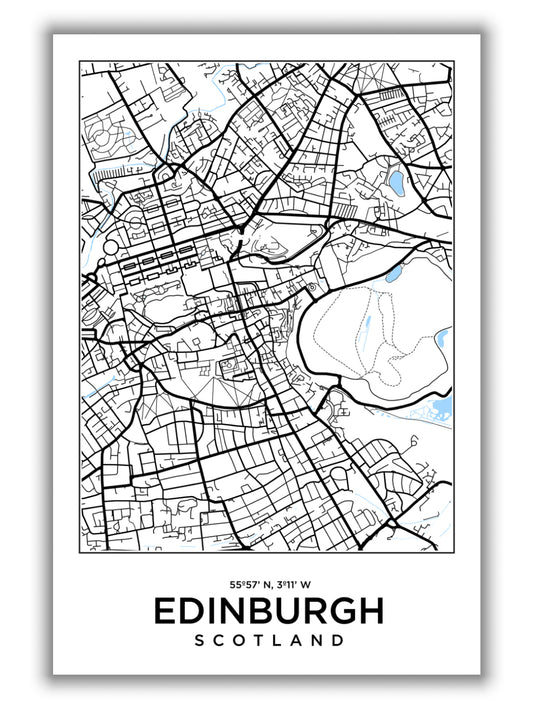 Map of Edinburgh Scotland