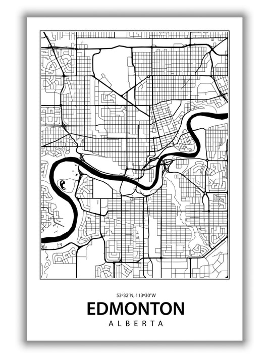 Map of Edmonton Alberta