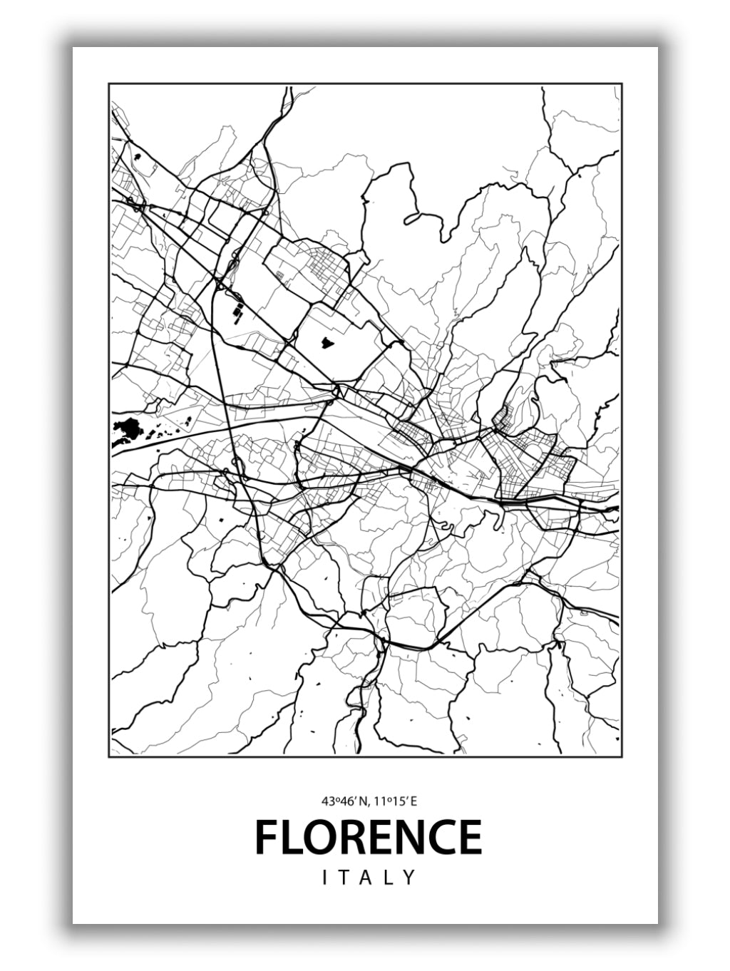 Map of Florence Italy