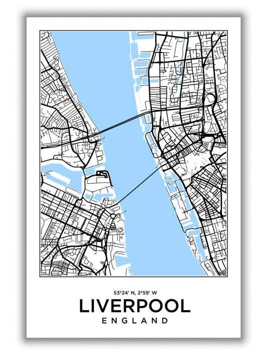 Map of Liverpool England