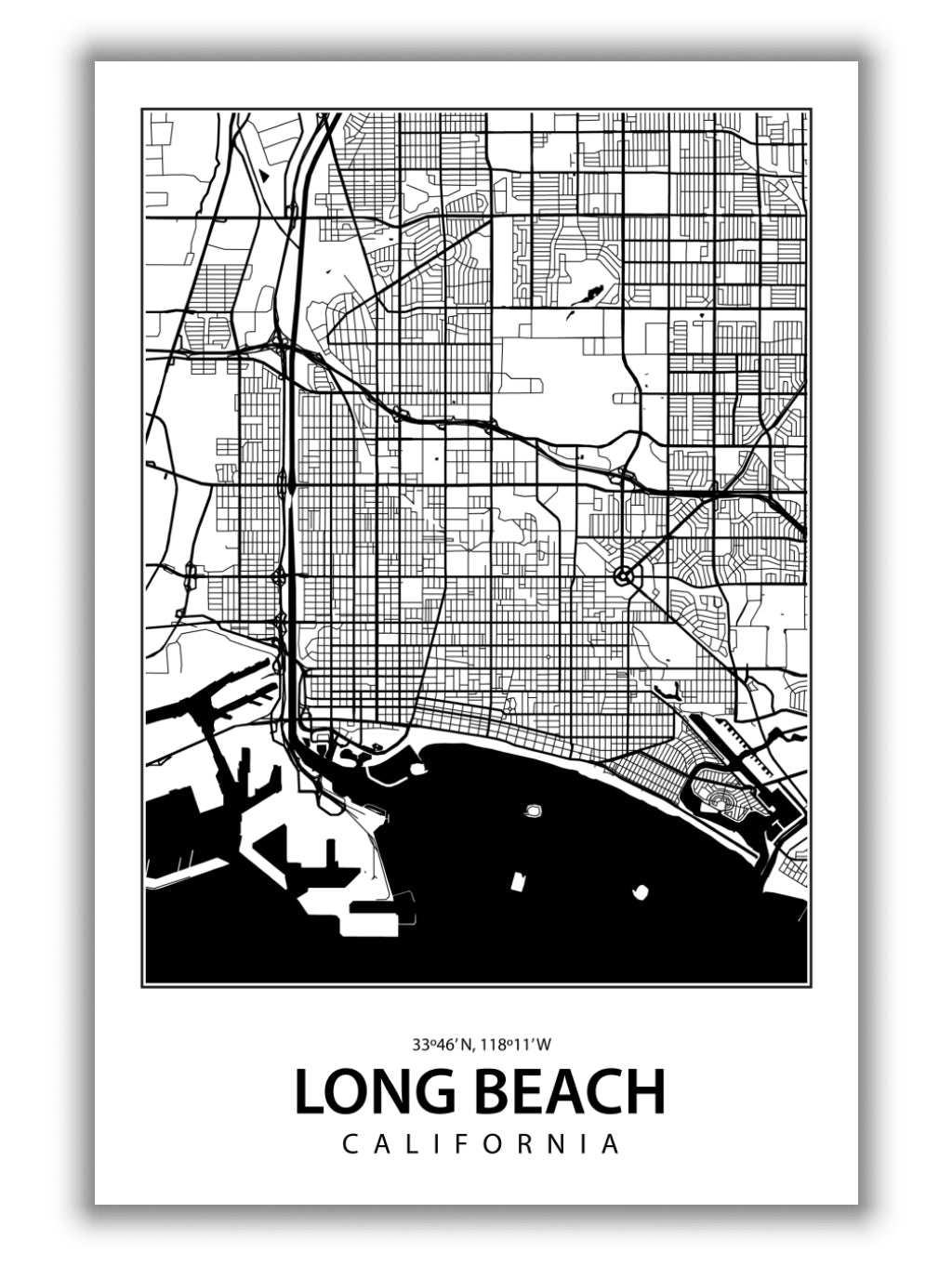 Map of Long Beach California