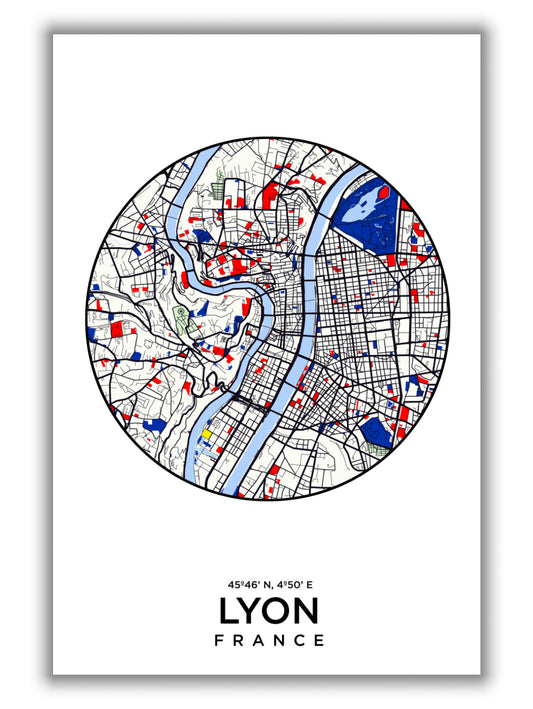 Map of Lyon France 1