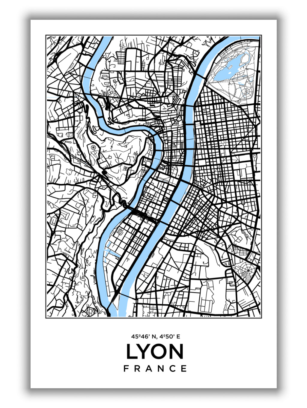 Map of Lyon France