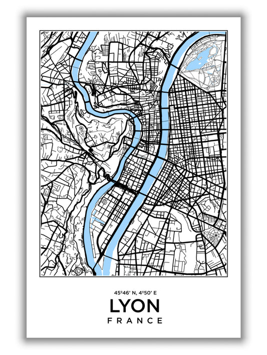 Map of Lyon France