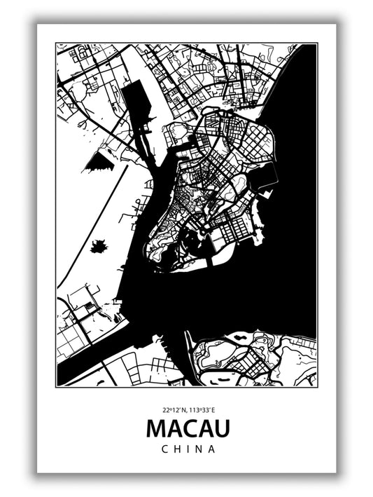 Map of Macau China