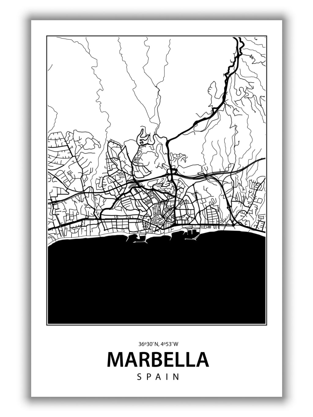 Map of Marbella Spain