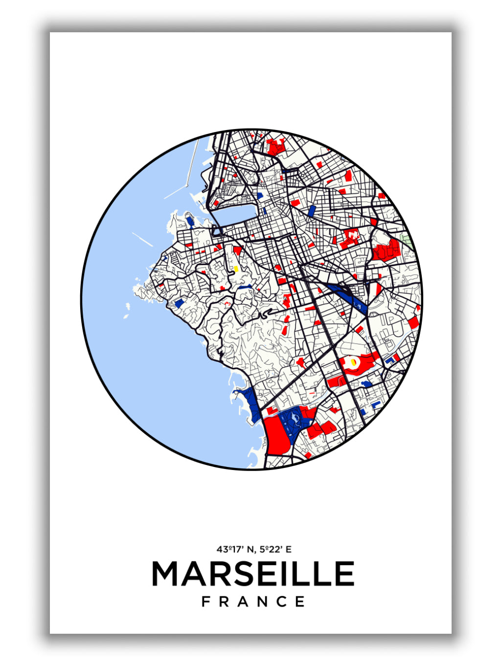 Map of Marseille France