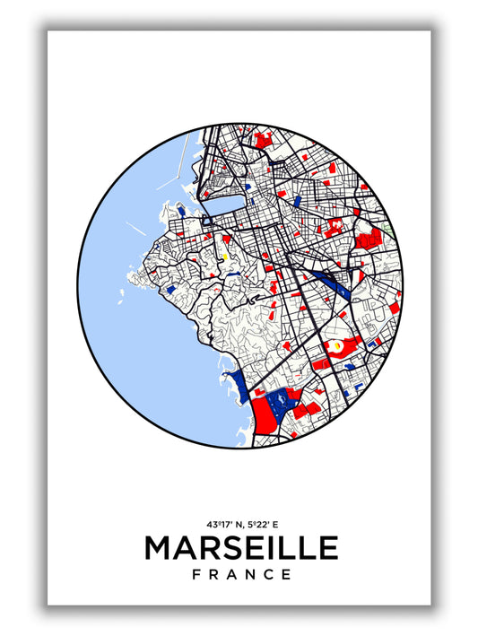 Map of Marseille France